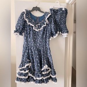 Adorable square dance dress with matching bloomers.